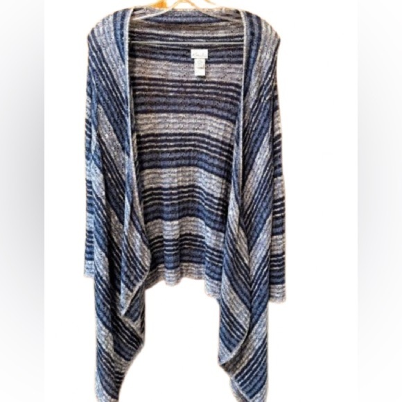 Kim Rogers Sweaters - Woman’s Kim Rogers Shawl sweater 2X blue